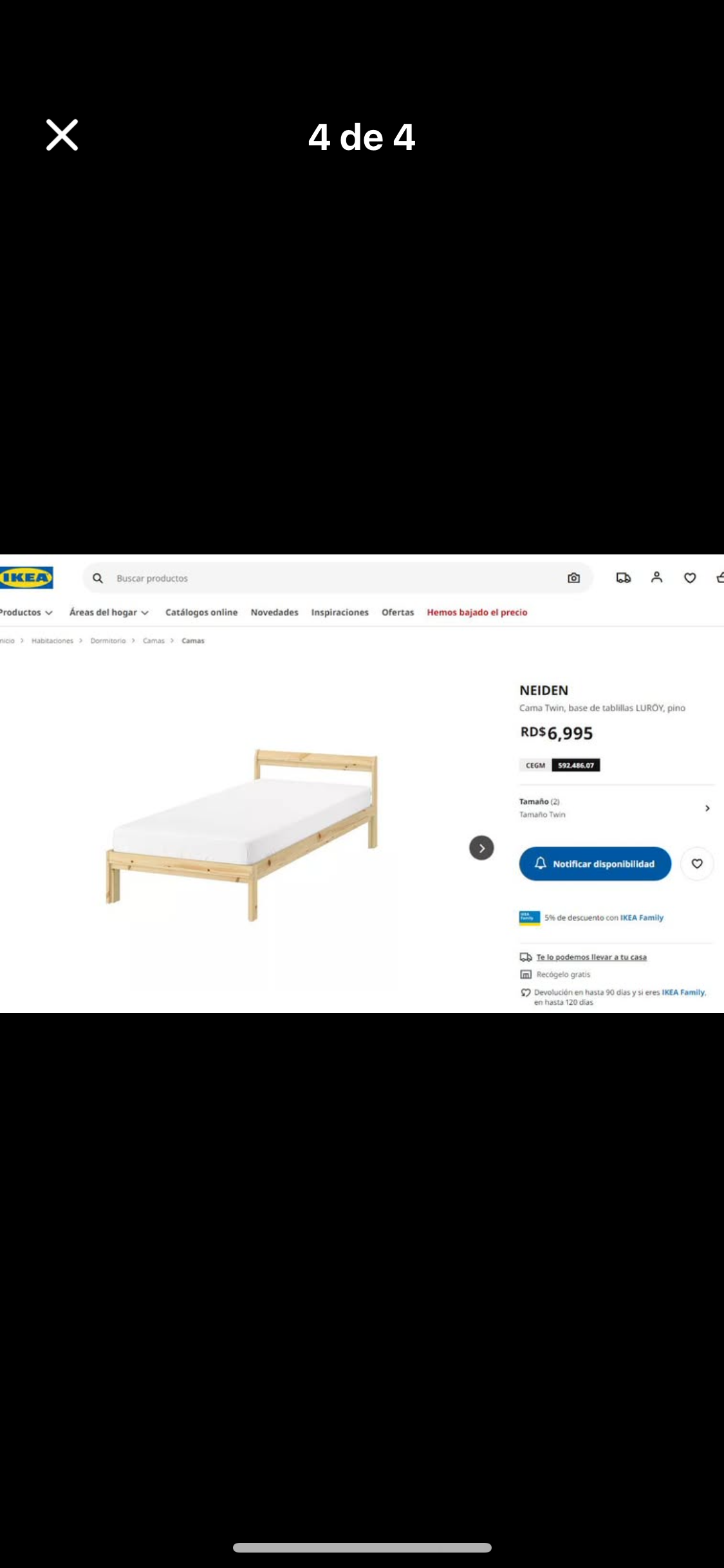 muebles y colchones - Base Cama twinn 39” con colchón