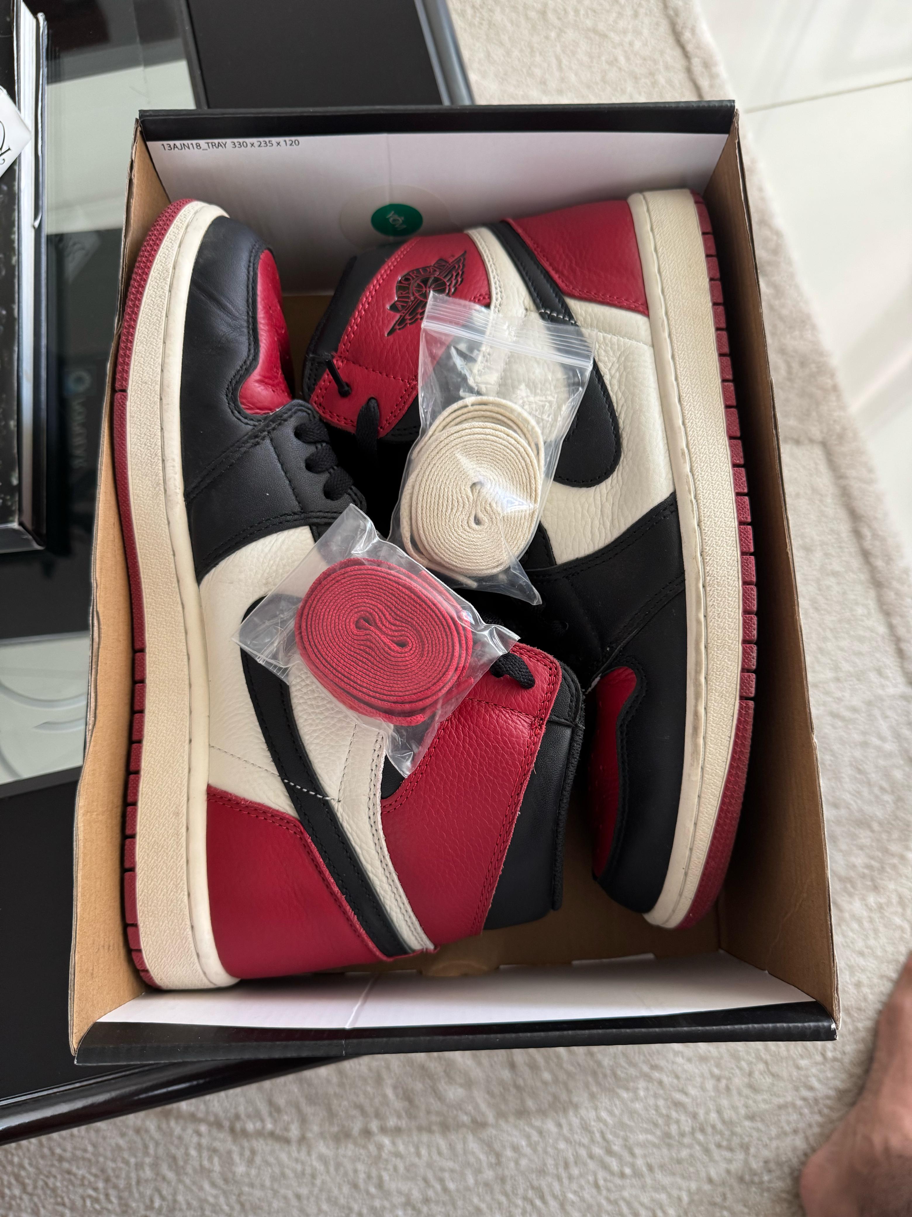 zapatos para hombre - JORDAN 1 BLACK TOE SIZE 11, COMO NUEVO CON CAJA 5