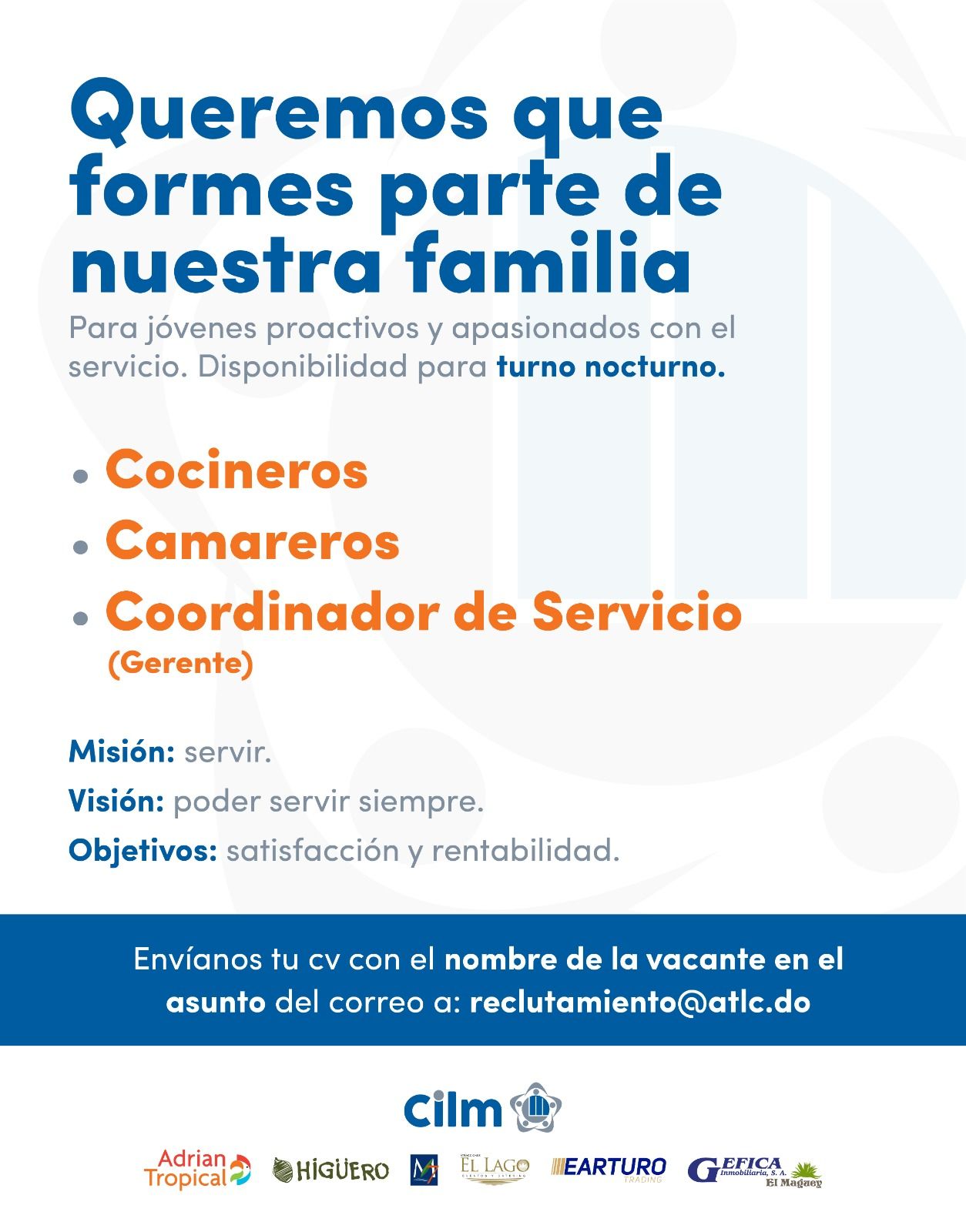 empleos disponibles - Camareros