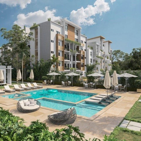 apartamentos - Proyecto en venta Punta Cana #23-2226 dos dormitorios, piscina, jacuzzi, ascenso 3