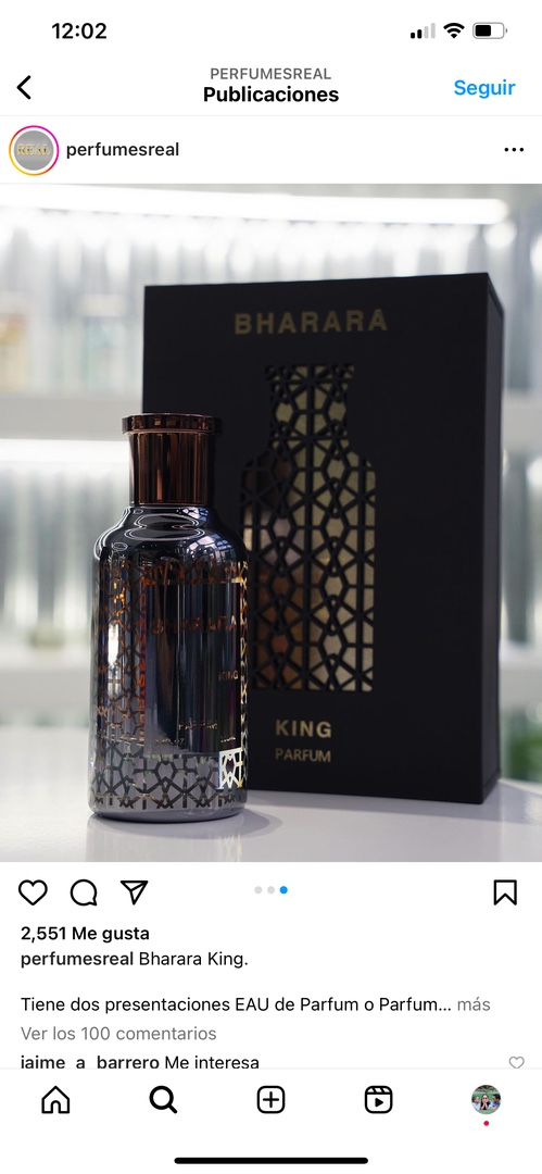 salud y belleza - Bharara King Parfum 100Ml #Masculino 