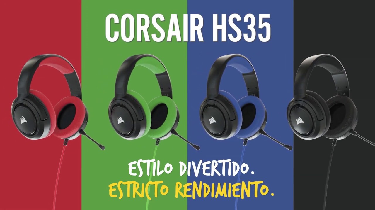 computadoras y laptops - AUDIFONO CON MICROFONO CORSAIR HS35, GAMING, ESTEREO, MICROFONO DESMONTABLE 0