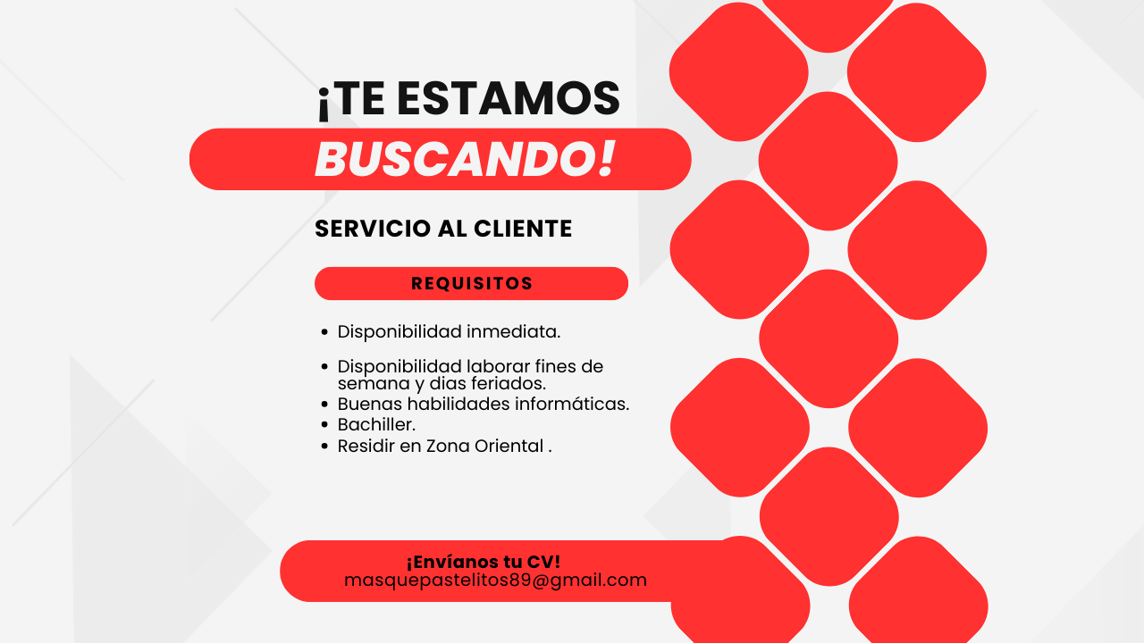 empleos disponibles - Servicio al cliente y ventas 0