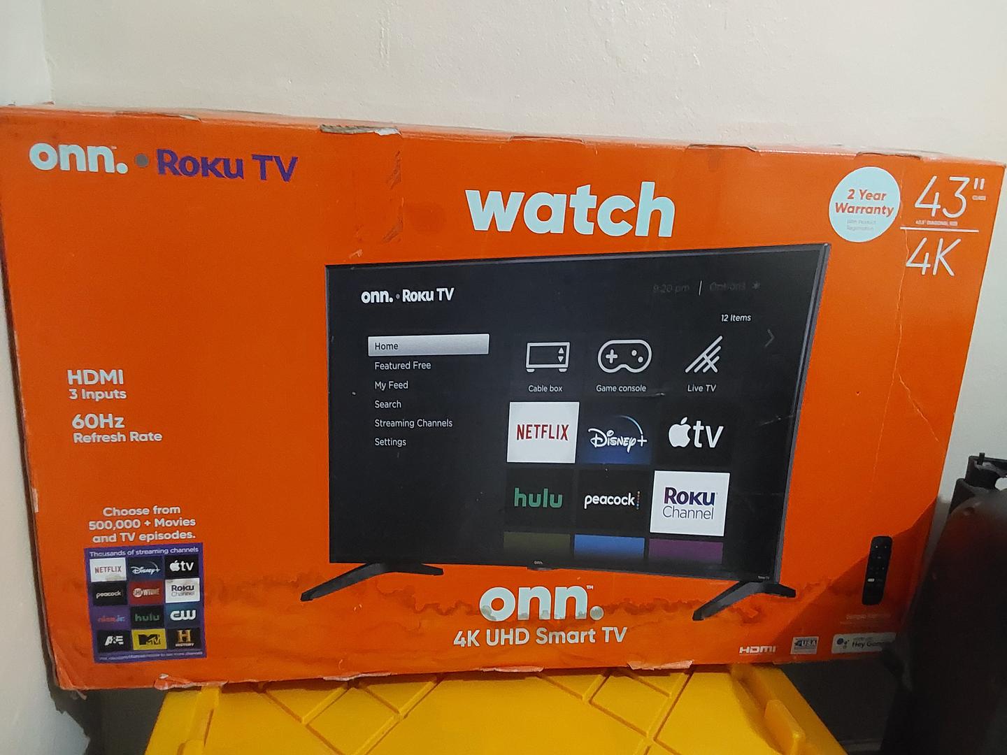 tv - onn. Roku TV  43pul. 4k