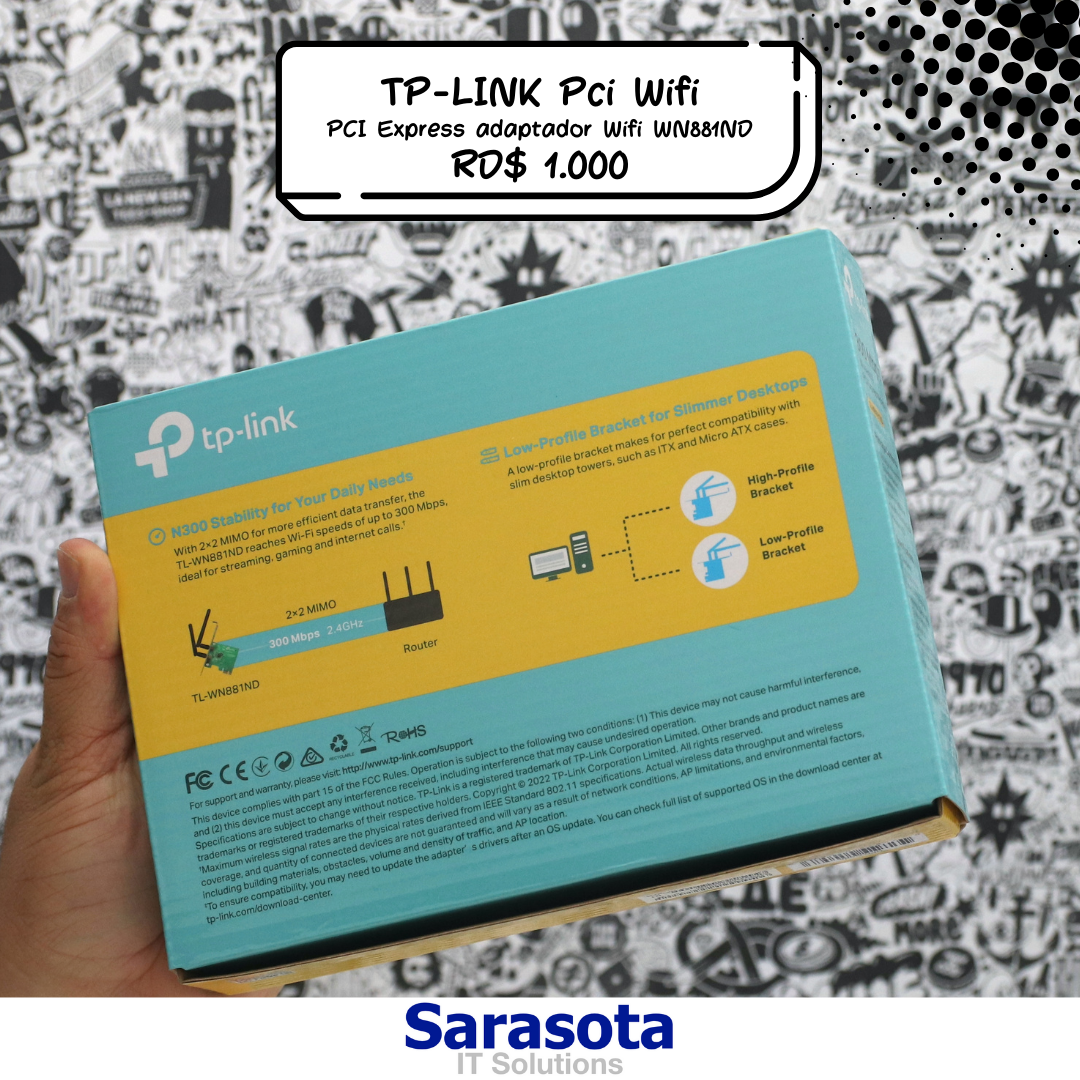 otros electronicos - Tp-Link PCIe adaptador WIFI WN881ND 1