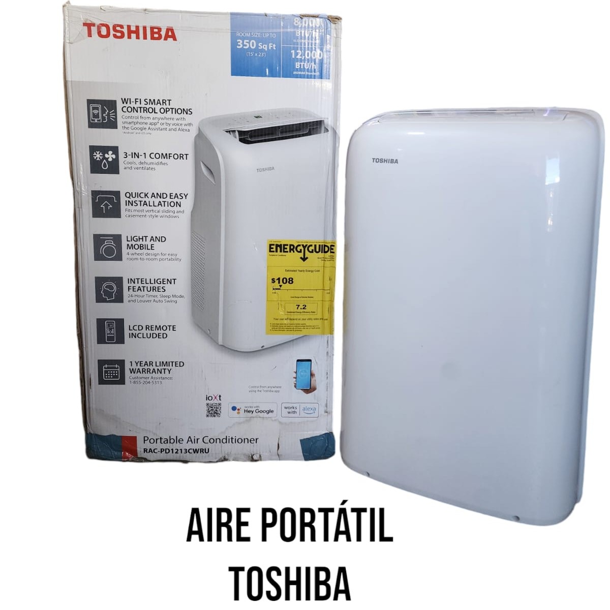 aires acondicionados y abanicos - aire acondicionado portátil Toshiba 8000 y 12000 btu