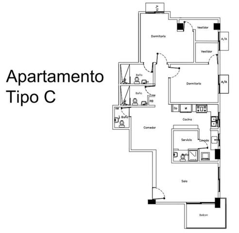 apartamentos - Venta de proyecto Mirador Norte #24-2065 dos dormitorios, gimnasio, ascensor. 4