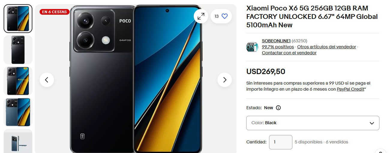 celulares y tabletas - Xiaomi Poco X6 5G 256GB 12GB RAM FACTORY UNLOCKED  1