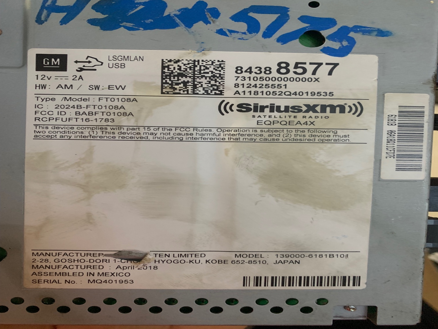 repuestos - Radio ORIGINAL para CHEVROLET 1
