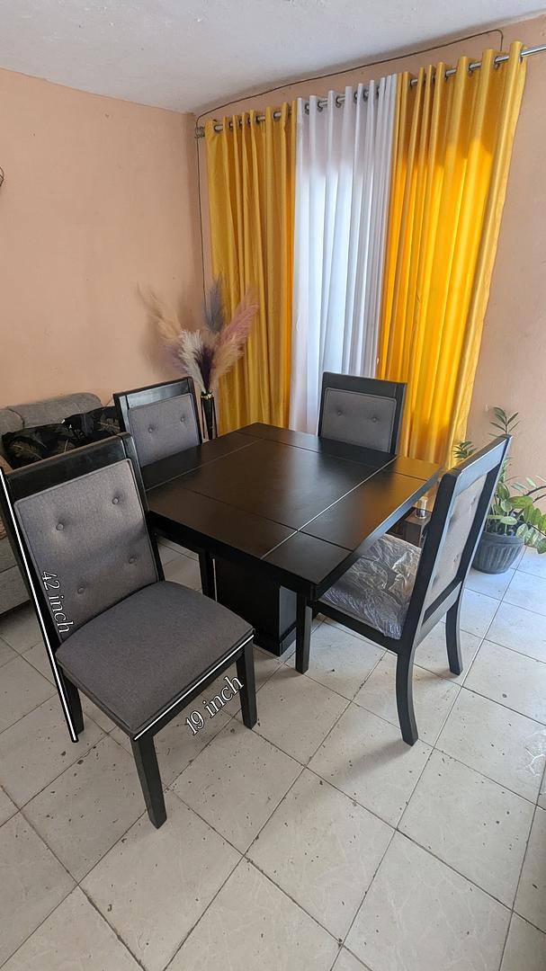 muebles y colchones - Juego de Comedor Elegante Para 4 Personas - Estilo moderno 2