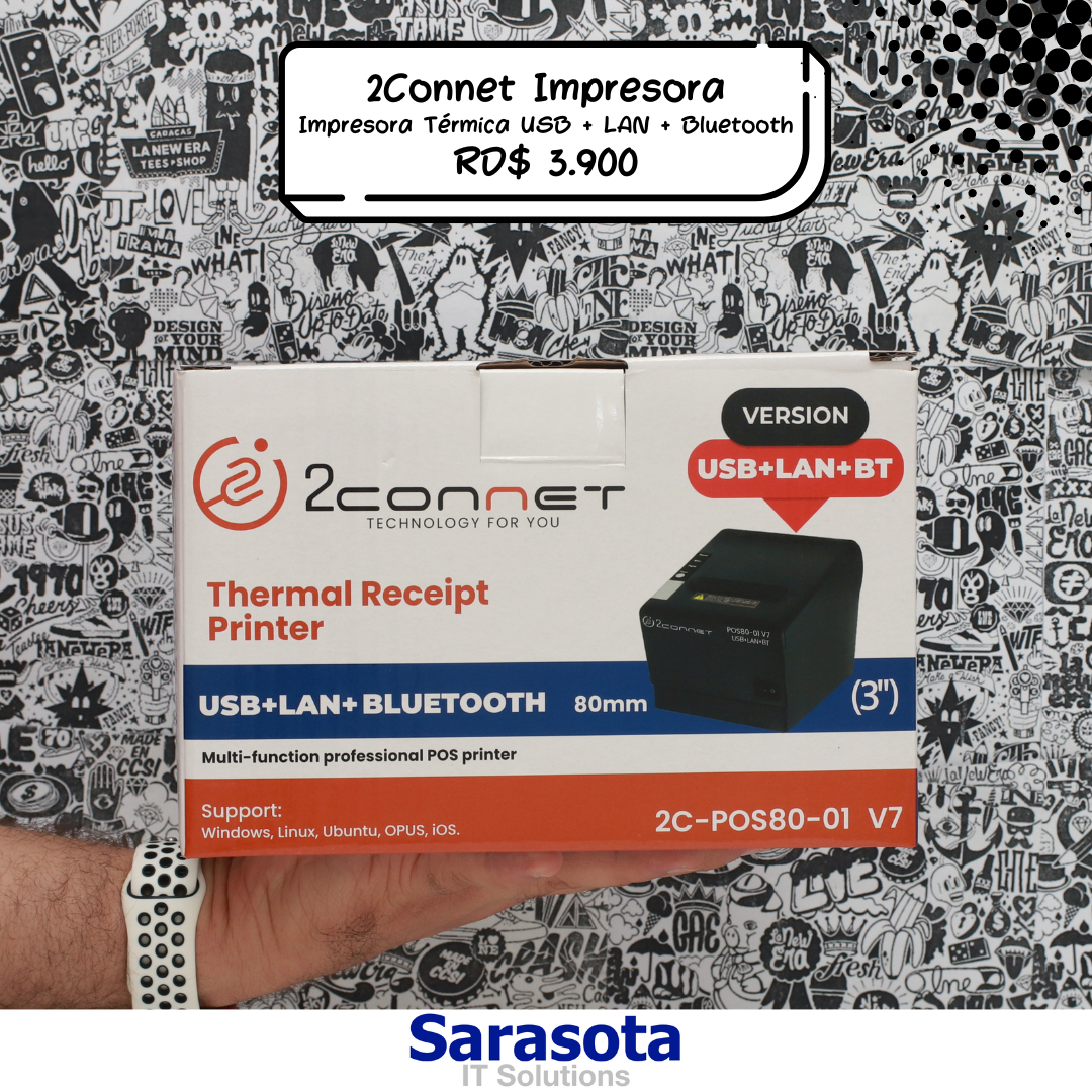 impresoras y scanners - Impresora térmica USB + LAN + Bluetooth 2Connet 1