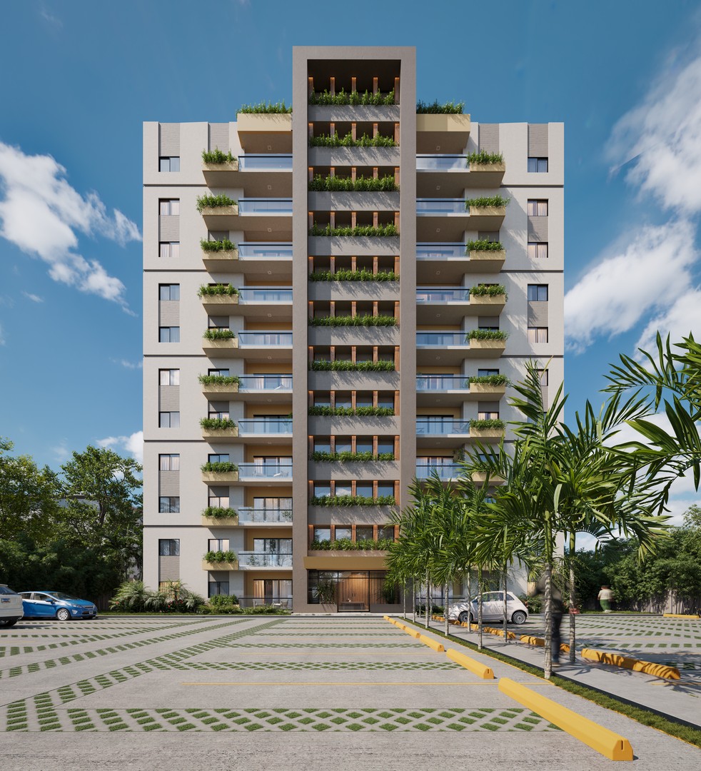 apartamentos - moderna torre de apartamentos en la av jacobo majluta azar 3