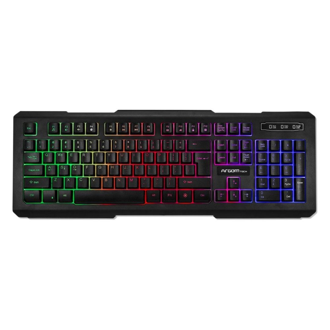 computadoras y laptops - TECLADO ARGOM, GAMING COMBAT, BACKLIGHT, USB INGLES COLOR NEGRO ARG-KB-2055BK 0