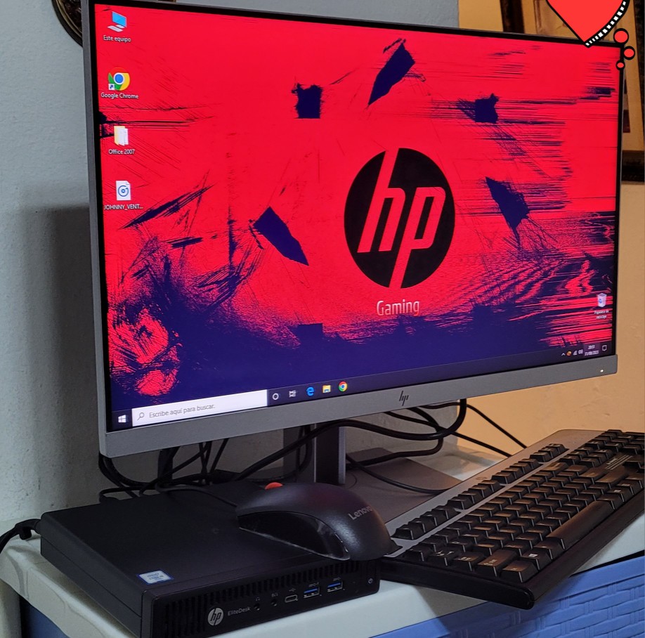 computadoras y laptops - Mini Desktop hp Monitor hp ips 1080p Core i5 6ta Gen Ram 8gb ddr4 SSD 128GB Full