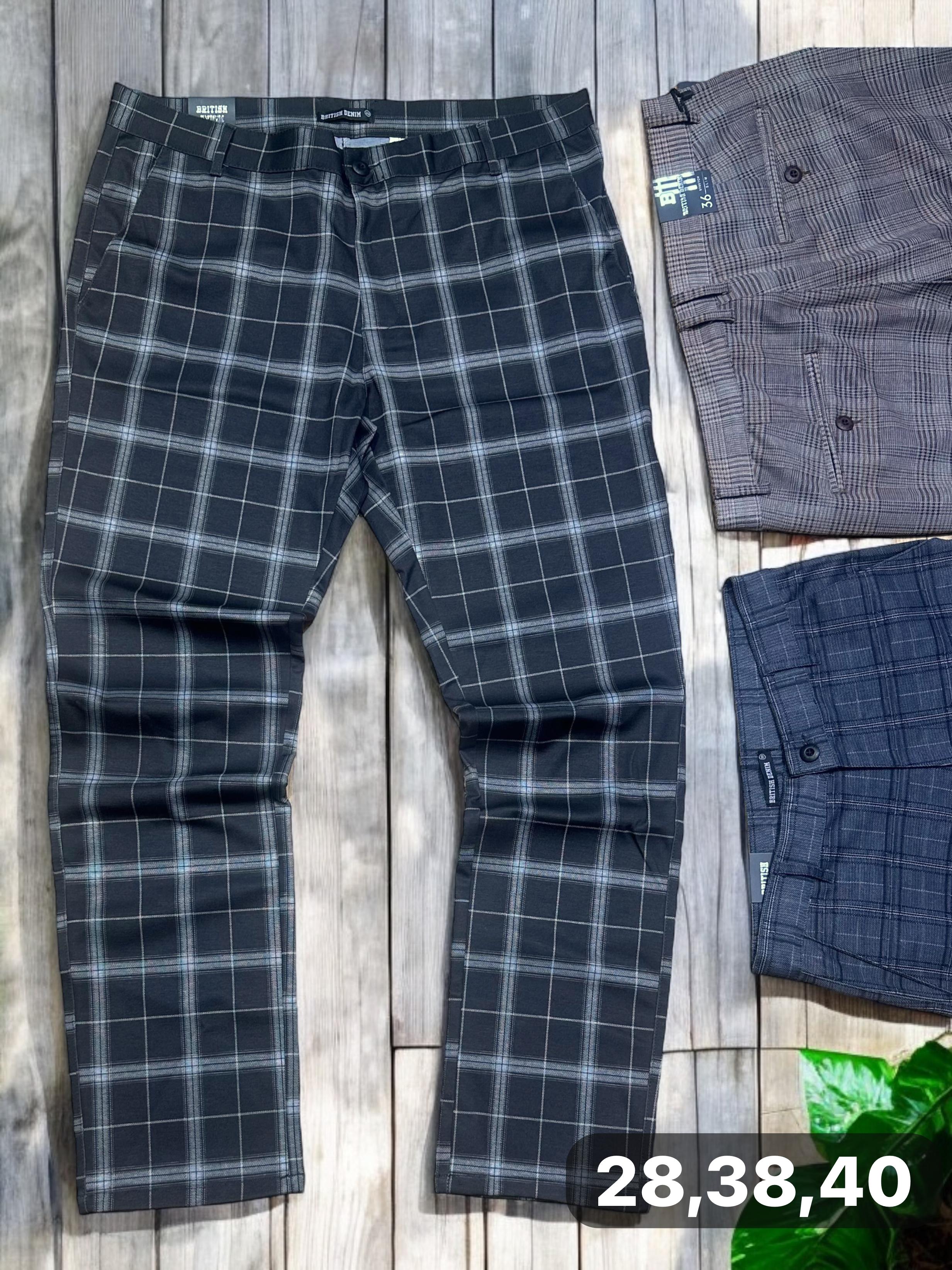 ropa para hombre - PANTALONES CASUALES DE CUADRO  3