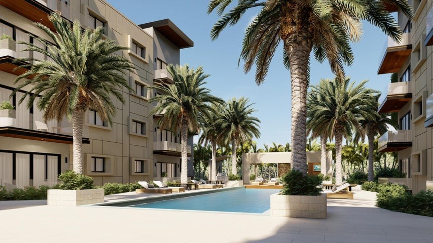 apartamentos - Proyecto en venta Punta Cana #23-1411 un dormitorio, balcón, piscina.
 1