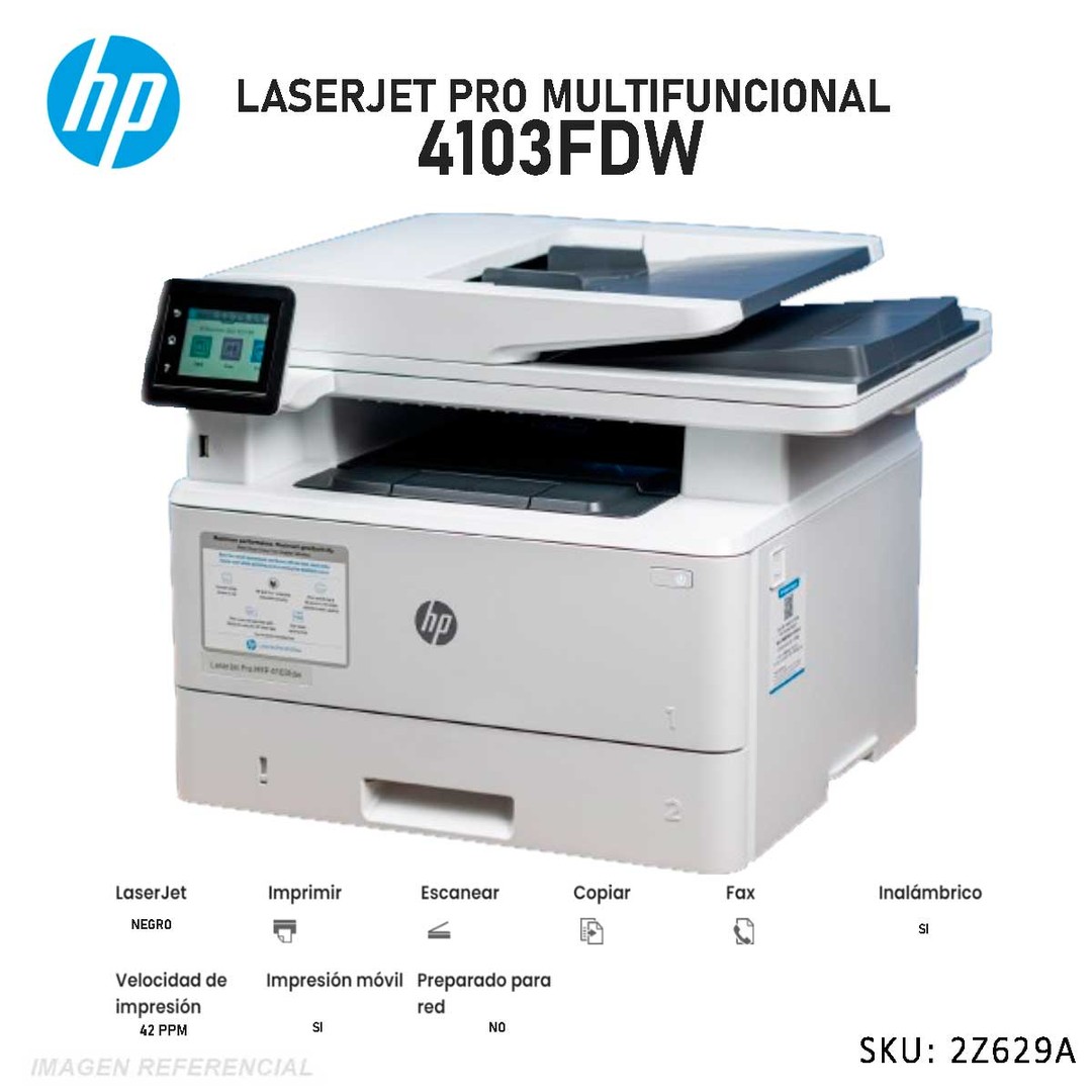 impresoras y scanners -  HP LASERJET PRO 4000 4103FDW MFP - MULTIFUNCTION DUPLEX ( FAX / COPIER / PRINTE 0