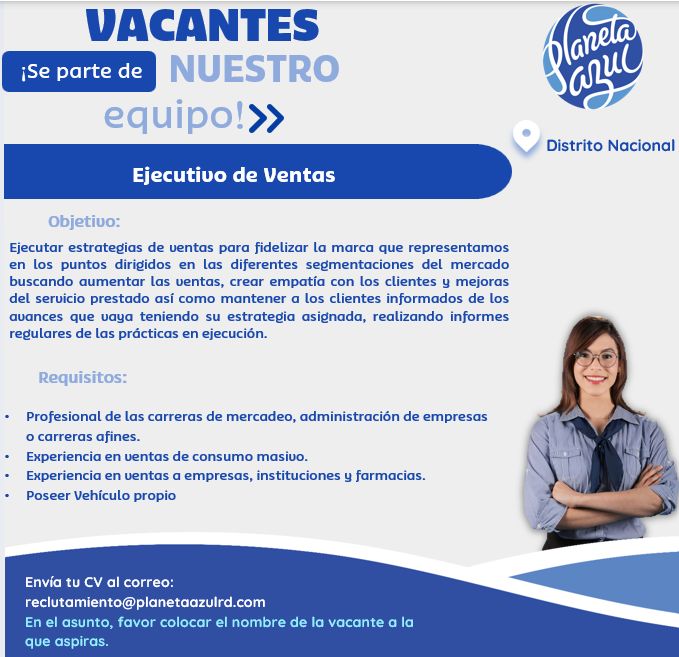 empleos disponibles - EJecutivo de Ventas 0