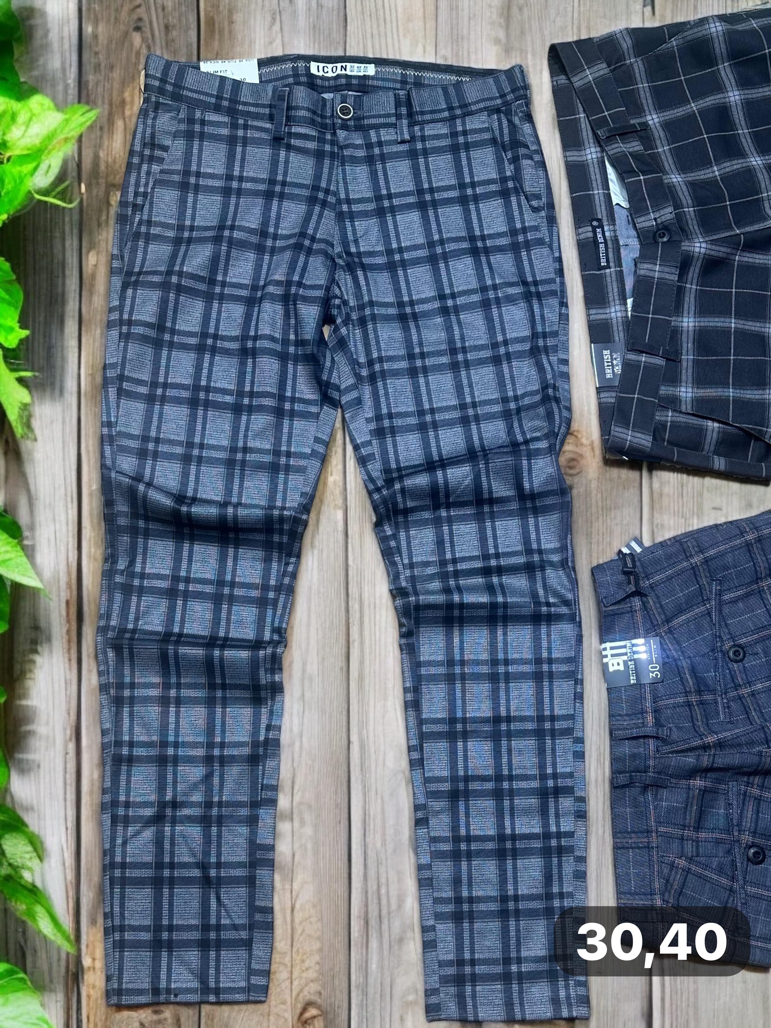 ropa para hombre - PANTALONES CASUALES DE CUADRO  4