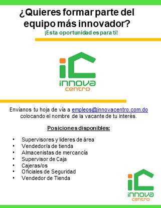 empleos disponibles - Posiciones abiertas en Innovacentro