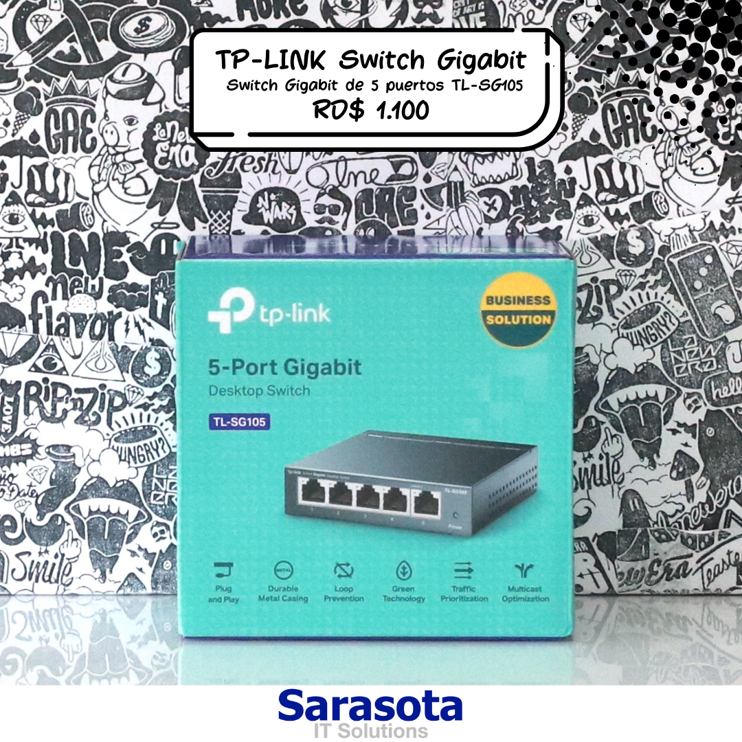 otros electronicos - Tp-Link Switch Gigabit 5 puertos SG105