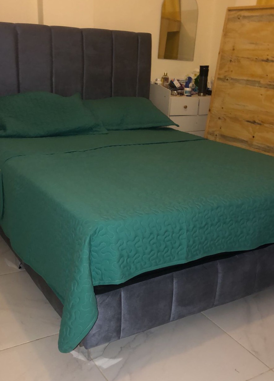 muebles y colchones - base de cama con espaldar  0