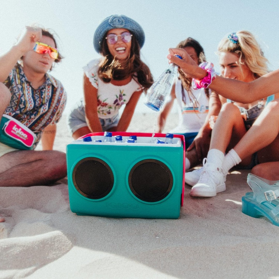 camaras y audio - Bocina 2 en 1 Igloo KoolTunes Boombox Cooler 