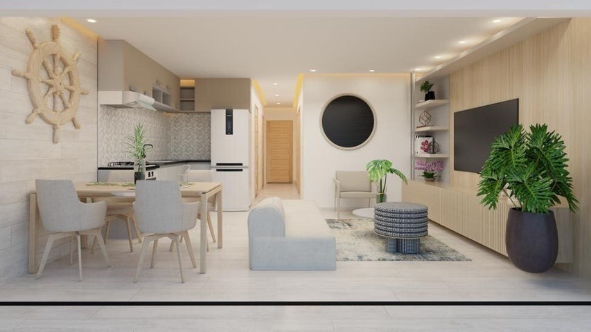 apartamentos - Proyecto en venta Punta Cana #24-1753 un dormitorio, parqueo, áreas sociales.

 3