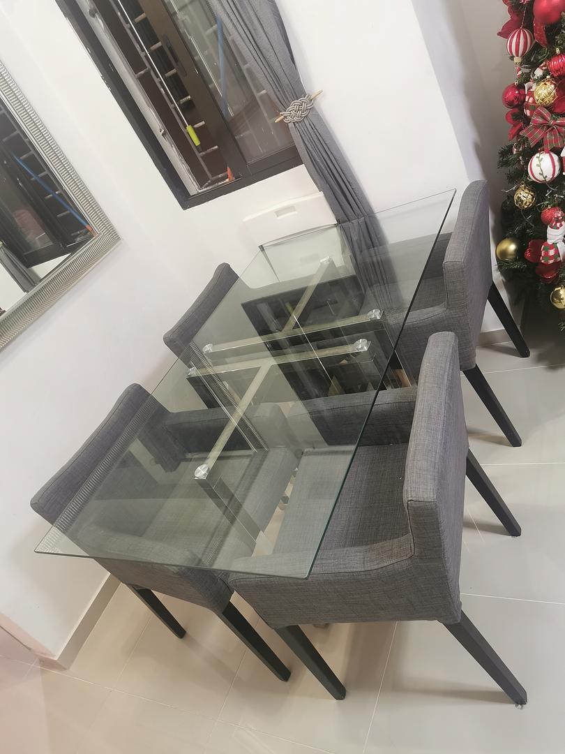 muebles y colchones - Comedor de 4 sillas ilumel 4