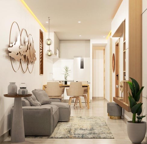 apartamentos - Proyecto en venta Punta Cana #24-1753 un dormitorio, parqueo, áreas sociales.

 4