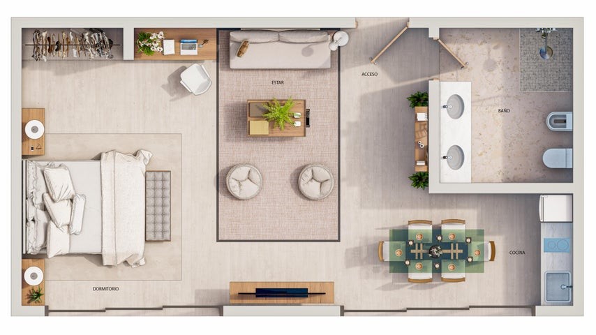apartamentos - Proyecto en venta La Romana #24-1780 un dormitorio, balcón. piscina, ascensor.
 1