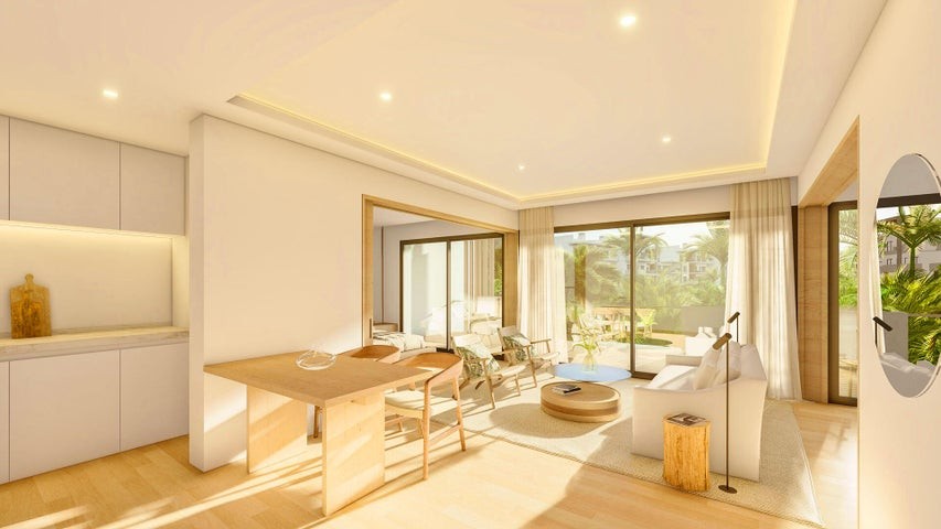 apartamentos - Proyecto en venta Punta Cana #24-151 dos dormitorios, balcón, línea blanca.
