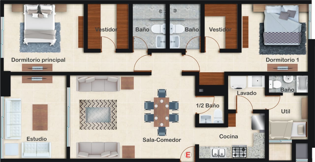 apartamentos - Apartamento en venta en bella vista 5