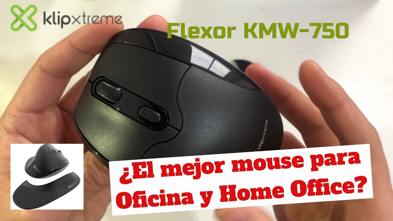 computadoras y laptops - MOUSE WIRELESS KLIPX FLEXOR, 6 BOTONES, 2.4 GHZ, SEMI VERTICAL, ADAPATDOR USB 1