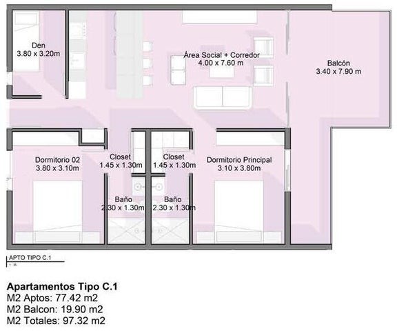 apartamentos - Proyecto en venta Punta Cana #23-891 dos dormitorios, balcón, vista panorámica.
 8