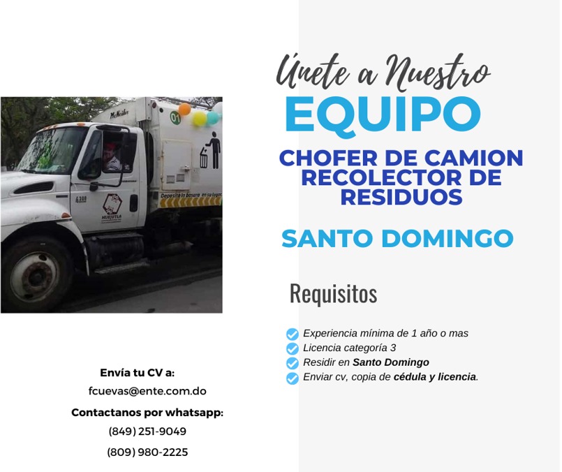 empleos disponibles - CHOFER DE VEHICULOS PESADO