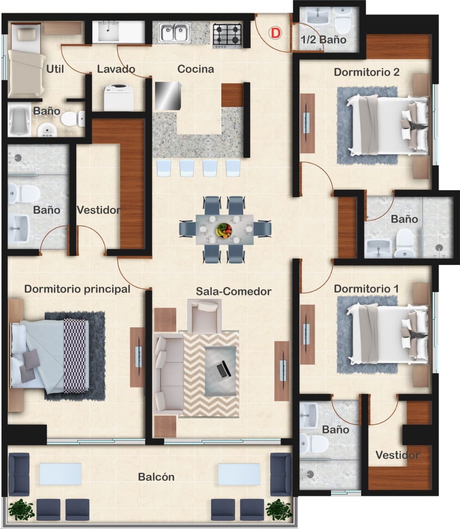 apartamentos - Apartamento en venta en bella vista 6