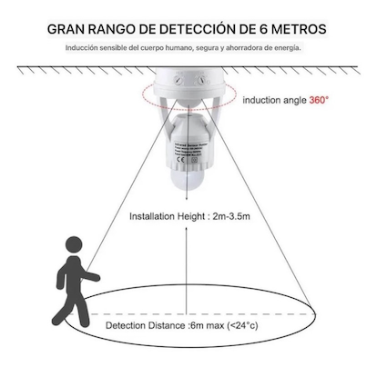 otros electronicos - zocalo censor de movimiento 