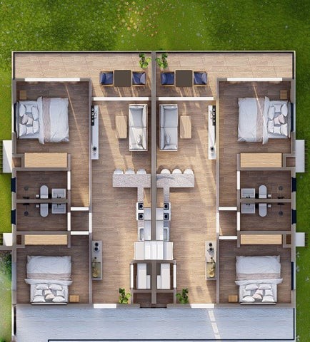 apartamentos - Proyecto en venta Punta Cana  #24-447 dos dormitorios, balcón, piscina, Gym. 8