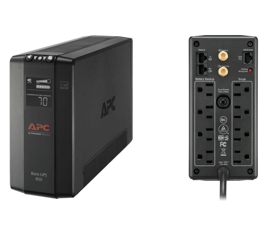 plantas e inversores - UPS APC BX850M-LM60 850VA BACK-UPS, 0.85KVA(850VA), 510 WATTS