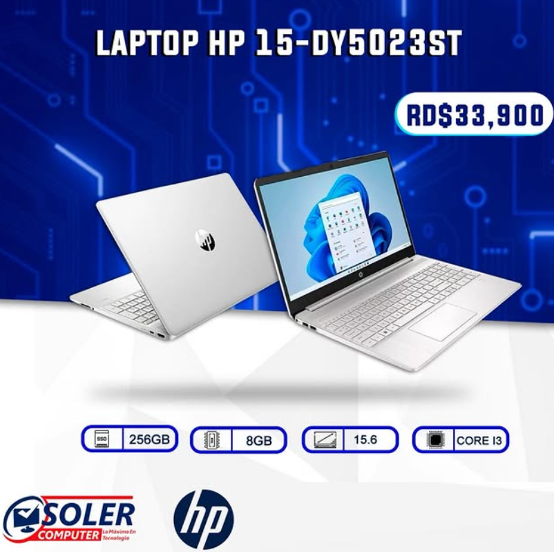 computadoras y laptops - Laptop hp 15 Dy5023t  Procesador Core I3  8GB de M