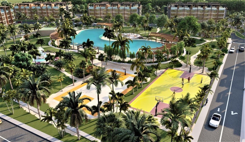 apartamentos - Proyecto en venta Punta Cana #24-1753 un dormitorio, parqueo, áreas sociales.

 9