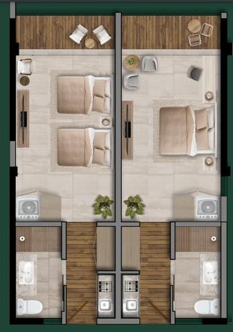 apartamentos - Proyecto en venta Punta Cana #24-378 un dormitorio, amplias áreas sociales.
 7