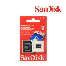 otros electronicos - Memoria MicroSD SanDisk 16GB con Adaptador 0