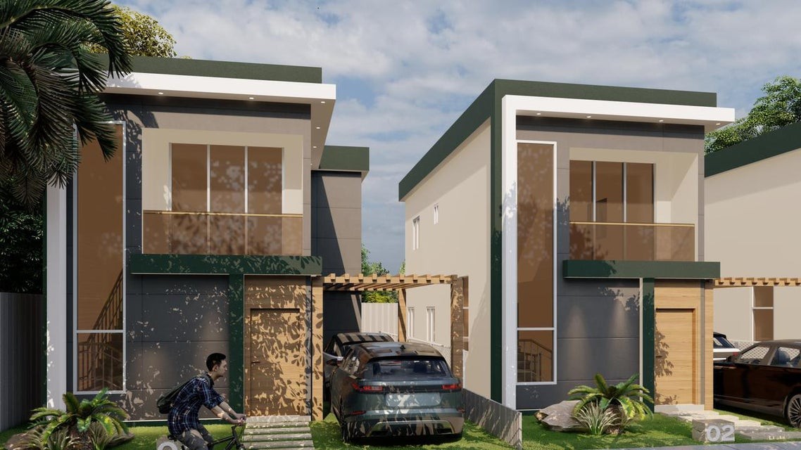 casas - Proyecto en venta Punta Cana #24-1430 dos dormitorios, parqueaderos, seguridad.
 6
