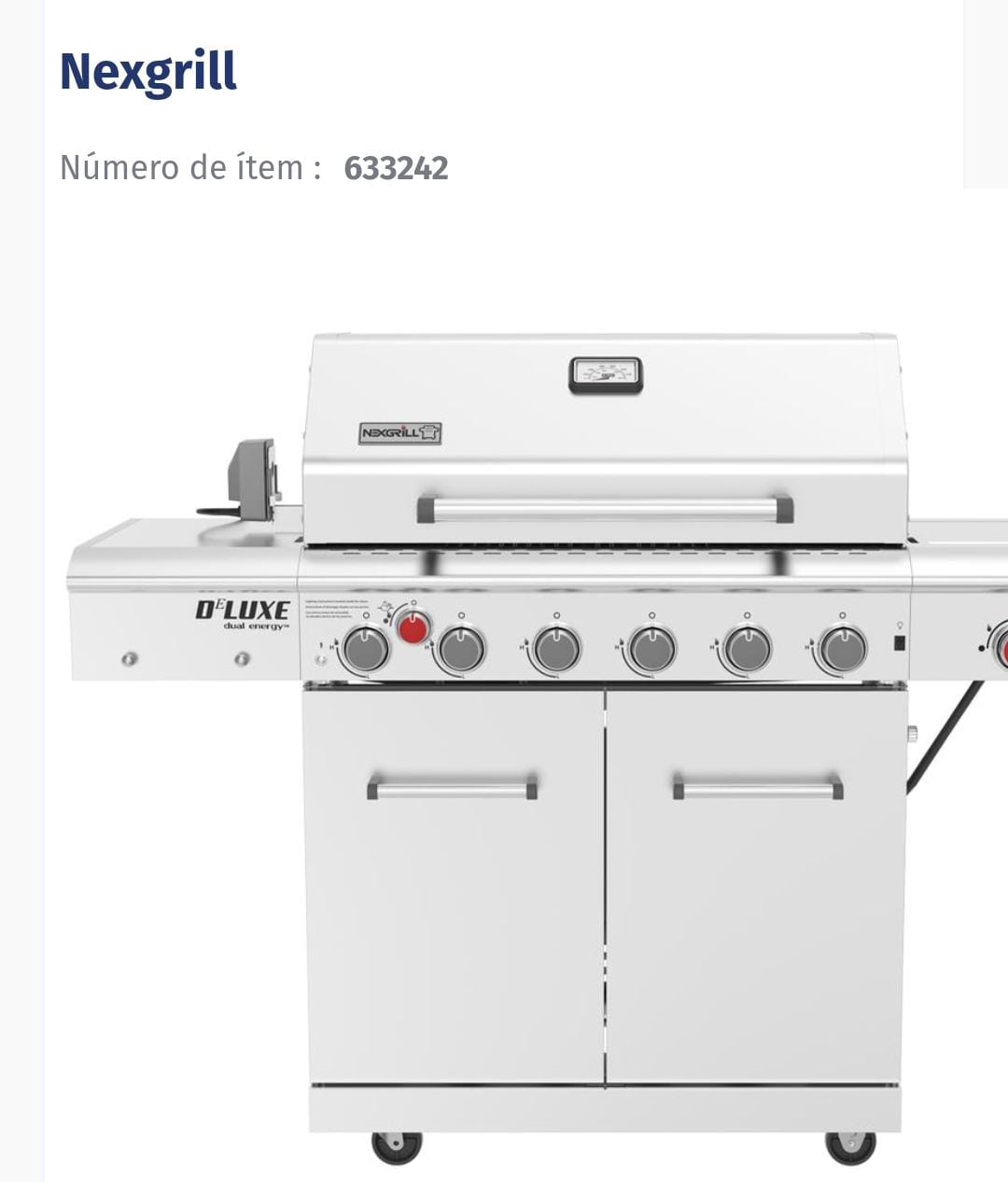 cocina - Parilla de gas nexgrill