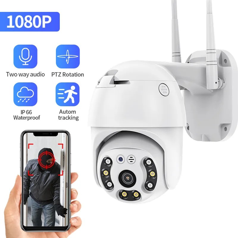 camaras y audio - Camara de Seguridad 360 PTZ Wifi 1080P, Vision Nocturna, Audio 2 Via 1