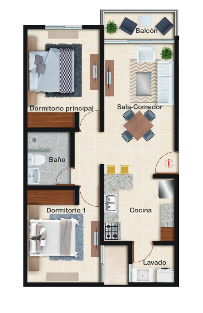 apartamentos - Apartamento en venta en bella vista 9