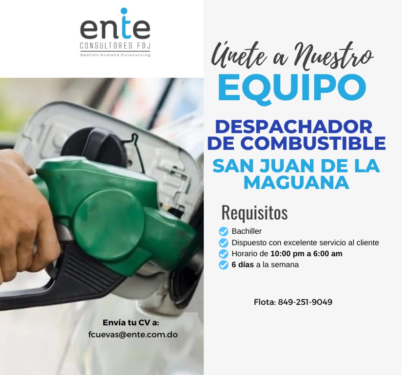 empleos disponibles - DESPACHADOR DE COMBUSTIBLE 0