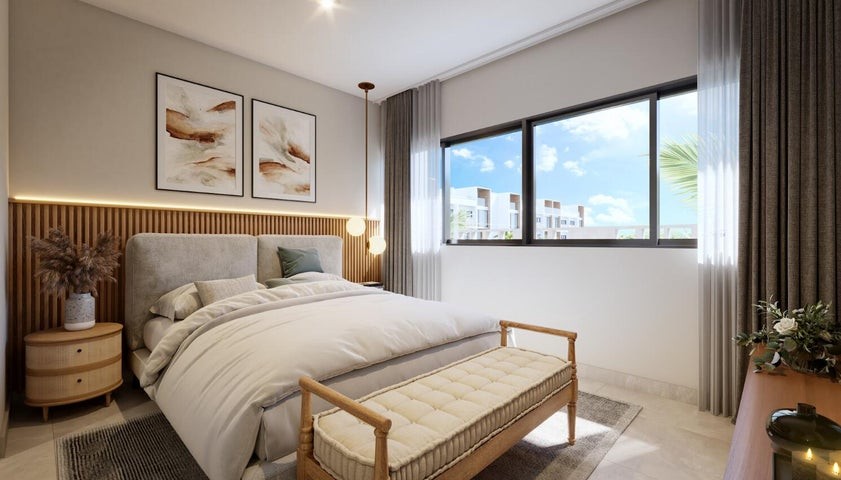 apartamentos - Proyecto en venta Punta Cana  #24-1706 un dormitorio, balcón, terraza, vista.
 3